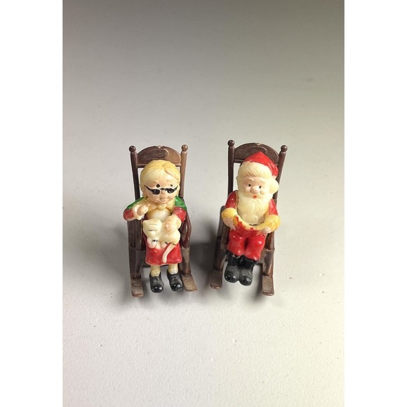 4 Vintage Dollhouse Miniatures Santa Mouse Mrs Claus Jewelled Christmas Tree - Picture 2 of 16